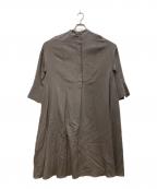 ebureエブール）の古着「ソフトウールツイルブザムワンピース」｜グレー