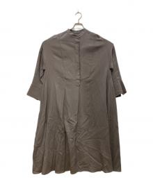 ebure（エブール）の古着「ソフトウールツイルブザムワンピース」｜グレー
