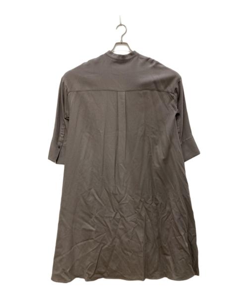ebure（エブール）ebure (エブール) ソフトウールツイルブザムワンピース グレー サイズ:36の古着・服飾アイテム
