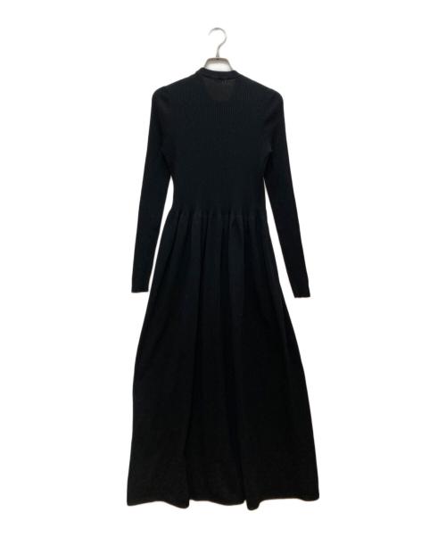 IENA（イエナ）IENA (イエナ) ホールリブ ギャザーワンピース ブラック サイズ:freeの古着・服飾アイテム