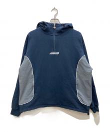 KEBOZ（ケボズ）の古着「ハーフジップスウェット」｜ネイビー