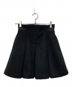 Snidelスナイデル）の古着「ウエストリブプリーツミニスカート」｜ブラック