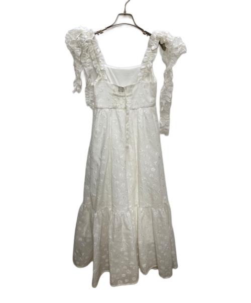 Snidel（スナイデル）Snidel (スナイデル) 肩リボンJQキャミワンピース ホワイトの古着・服飾アイテム