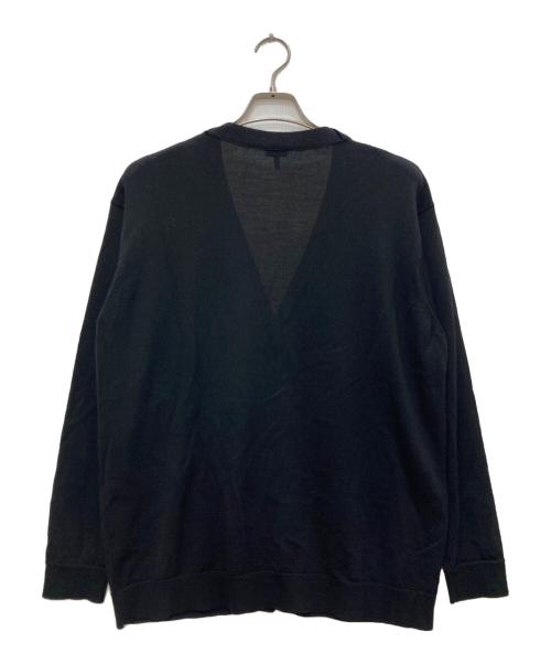 LOEWE（ロエベ）LOEWE (ロエベ) アナグラム刺繍ウールカーディガン ブラック サイズ:Ｍの古着・服飾アイテム