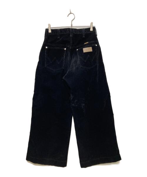 Wrangler（ラングラー）Wrangler (ラングラー) CAMPHOR WOOD (カンファーウッド) front zip flocky 2tuck wide baggy flare bro ブラック サイズ:Ⅿの古着・服飾アイテム