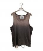 TEPPEI FURUYAMAテッペイフルヤマ）の古着「BREACH CRASH LOOSE FIT TANKTOP/ルーズフィットタンクトップ」｜ブラウン