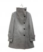 riendaリエンダ）の古着「25オーバーネックシンデレララインミニコート」｜グレー