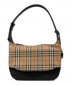 BURBERRYバーバリー）の古着「ノバチェックワンショルダーバッグ」｜ベージュ×ブラック