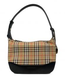 BURBERRY（バーバリー）の古着「ノバチェックワンショルダーバッグ」｜ベージュ×ブラック
