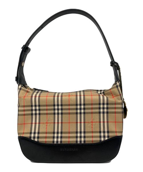 BURBERRY（バーバリー）BURBERRY (バーバリー) ノバチェックワンショルダーバッグ ベージュ×ブラックの古着・服飾アイテム