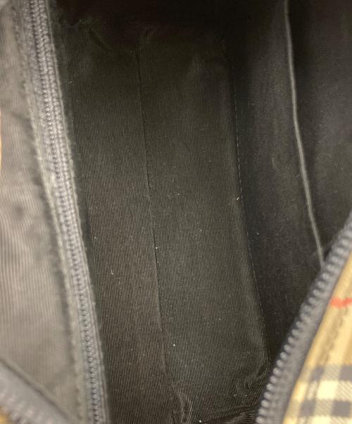 BURBERRY（バーバリー）BURBERRY (バーバリー) ノバチェックワンショルダーバッグ ベージュ×ブラックの古着・服飾アイテム