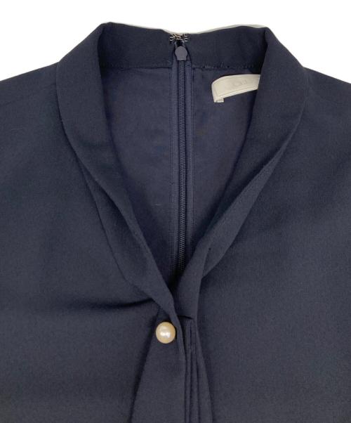 CELFORD（セルフォード）CELFORD (セルフォード) ボータイプリーツワンピース ネイビー サイズ:36の古着・服飾アイテム