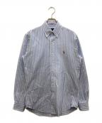 RALPH LAURENラルフローレン）の古着「ボタンダウンストライプシャツ」｜ブルー×ホワイト