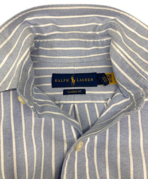 RALPH LAUREN（ラルフローレン）RALPH LAUREN (ラルフローレン) ボタンダウンストライプシャツ ブルー×ホワイト サイズ:XSの古着・服飾アイテム