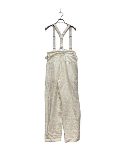 Whim Gazette（ウィムガゼット）Whim Gazette (ウィムガゼット) サスペンダー付リネンパンツ ホワイト サイズ:38の古着・服飾アイテム