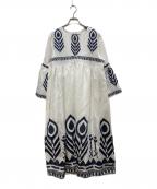GREEK ARCHAIC KORIグリークアルカイックコリ）の古着「EMB ロング ワンピース」｜ホワイト