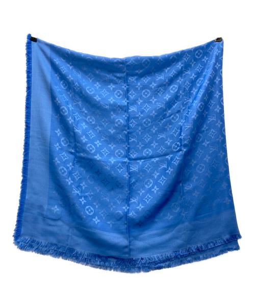 LOUIS VUITTON（ルイ ヴィトン）LOUIS VUITTON (ルイ ヴィトン) ショールモノグラム ウールシルク大判ストール ブルーの古着・服飾アイテム