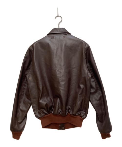 HOUSTON（ヒューストン）HOUSTON (ヒューストン) A-2フライトジャケット ブラウン サイズ:40Ｒの古着・服飾アイテム