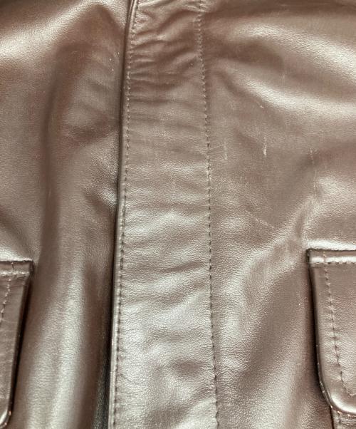 HOUSTON（ヒューストン）HOUSTON (ヒューストン) A-2フライトジャケット ブラウン サイズ:40Ｒの古着・服飾アイテム