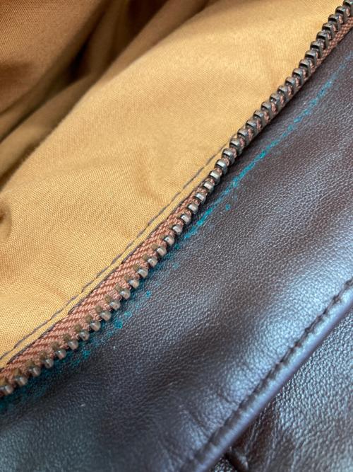 HOUSTON（ヒューストン）HOUSTON (ヒューストン) A-2フライトジャケット ブラウン サイズ:40Ｒの古着・服飾アイテム