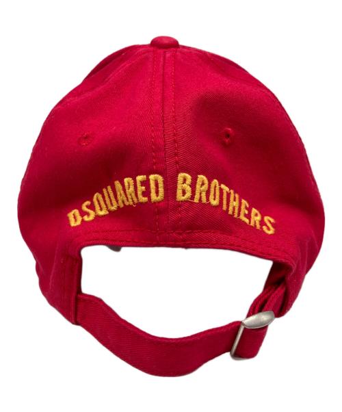 DSQUARED2（ディースクエアード）DSQUARED2 (ディースクエアード) ロゴキャップ レッドの古着・服飾アイテム