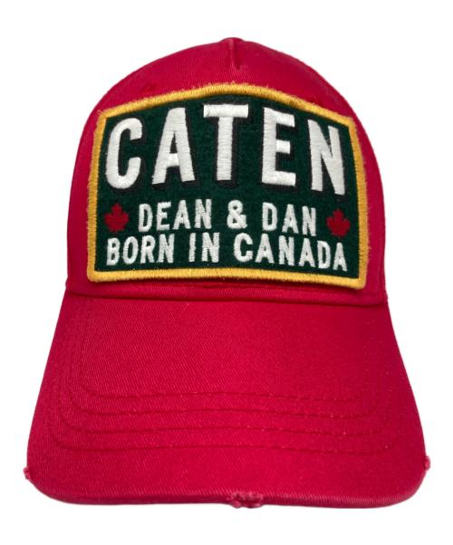 DSQUARED2（ディースクエアード）DSQUARED2 (ディースクエアード) ロゴキャップ レッドの古着・服飾アイテム