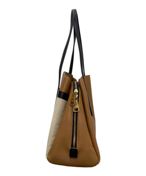 COACH（コーチ）COACH (コーチ) キャンバス ローラ キャリーオール ベージュの古着・服飾アイテム