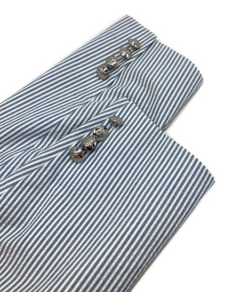 POLO RALPH LAUREN（ポロ・ラルフローレン）POLO RALPH LAUREN (ポロ・ラルフローレン) ストライプジャケット ブルー×ホワイト サイズ:XSの古着・服飾アイテム