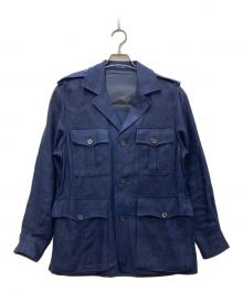 POLO RALPH LAUREN（ポロ・ラルフローレン）の古着「ベルテッド リネンサファリジャケット」｜ネイビー