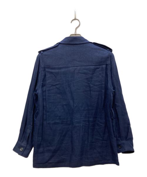 POLO RALPH LAUREN（ポロ・ラルフローレン）POLO RALPH LAUREN (ポロ・ラルフローレン) ベルテッド リネンサファリジャケット ネイビー サイズ:Ｓの古着・服飾アイテム