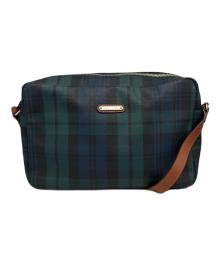 RALPH LAUREN（ラルフローレン）の古着「ブラックウォッチ レザーショルダーバッグ」｜グリーン×ブラウン