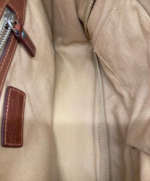 RALPH LAUREN（ラルフローレン）RALPH LAUREN (ラルフローレン) ブラックウォッチ レザーショルダーバッグ グリーン×ブラウンの古着・服飾アイテム