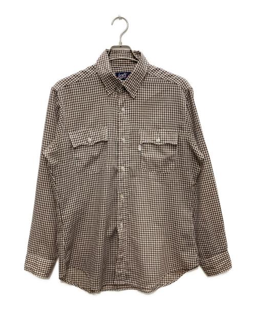 LEVI'S（リーバイス）LEVI'S (リーバイス) チェックシャツ ホワイト×ブラウン サイズ:Lの古着・服飾アイテム