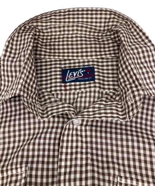 LEVI'S（リーバイス）LEVI'S (リーバイス) チェックシャツ ホワイト×ブラウン サイズ:Lの古着・服飾アイテム