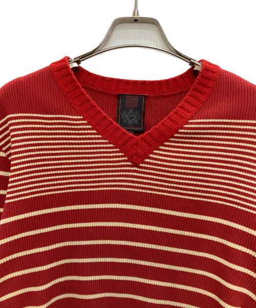 Jean Paul GAULTIER CLASSIQUE（ジャンポールゴルチエクラシック）Jean Paul GAULTIER CLASSIQUE (ジャンポールゴルチエクラシック) ボーダーニット レッド サイズ:48の古着・服飾アイテム