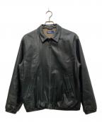 POLO RALPH LAURENポロ・ラルフローレン）の古着「ヴィンテージラムレザージャケット」｜ブラック