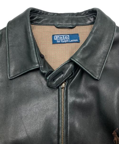 POLO RALPH LAUREN（ポロ・ラルフローレン）POLO RALPH LAUREN (ポロ・ラルフローレン) ヴィンテージラムレザージャケット ブラック サイズ:表記無の古着・服飾アイテム