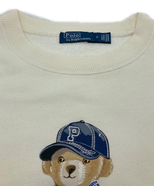 POLO RALPH LAUREN（ポロ・ラルフローレン）POLO RALPH LAUREN (ポロ・ラルフローレン) ポロベアプリントスウェット ホワイト サイズ:Ｍの古着・服飾アイテム