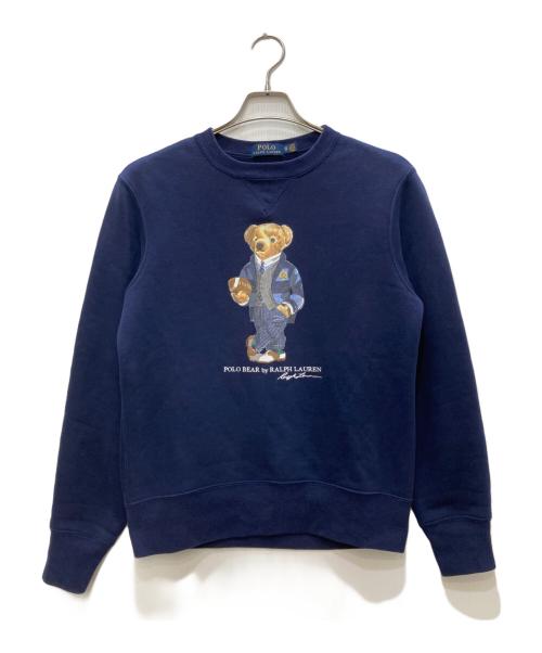 POLO RALPH LAUREN（ポロ・ラルフローレン）POLO RALPH LAUREN (ポロ・ラルフローレン) ポロベアプリントスウェット ネイビー サイズ:XSの古着・服飾アイテム
