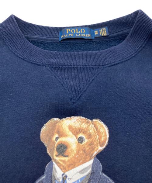 POLO RALPH LAUREN（ポロ・ラルフローレン）POLO RALPH LAUREN (ポロ・ラルフローレン) ポロベアプリントスウェット ネイビー サイズ:XSの古着・服飾アイテム