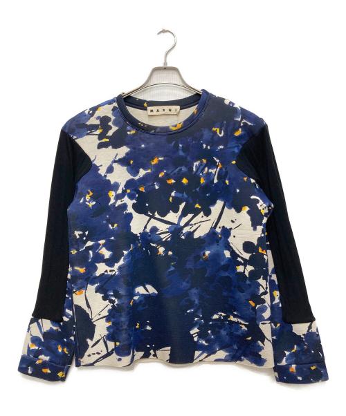 MARNI（マルニ）MARNI (マルニ) 切替スウェット ネイビー サイズ:48の古着・服飾アイテム