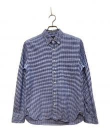 BEAMS PLUS（ビームスプラス）の古着「B.D. Gingham Check Oxford/ボタンダウンギンガムチェックオックスフォード」｜ブルー×ホワイト
