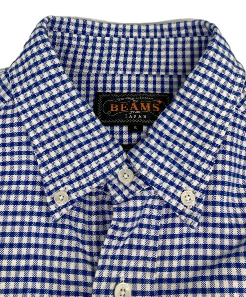 BEAMS PLUS（ビームスプラス）BEAMS PLUS (ビームスプラス) B.D. Gingham Check Oxford/ボタンダウンギンガムチェックオックスフォード ブルー×ホワイト サイズ:Ｓの古着・服飾アイテム