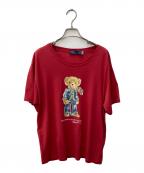 POLO RALPH LAURENポロ・ラルフローレン）の古着「ポロベアプリントTシャツ」｜レッド