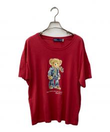 POLO RALPH LAUREN（ポロ・ラルフローレン）の古着「ポロベアプリントTシャツ」｜レッド