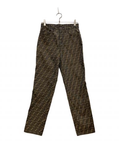 中古・古着通販】FENDI (フェンディ) オールドズッカ柄パンツ ブラウン