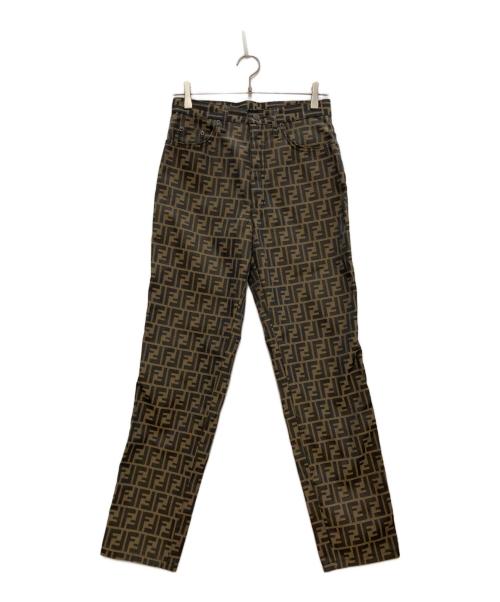 FENDI（フェンディ）FENDI (フェンディ) オールドズッカ柄パンツ ブラウン サイズ:44の古着・服飾アイテム