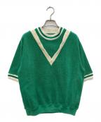 BURBERRYバーバリー）の古着「パイルカットソー」｜グリーン