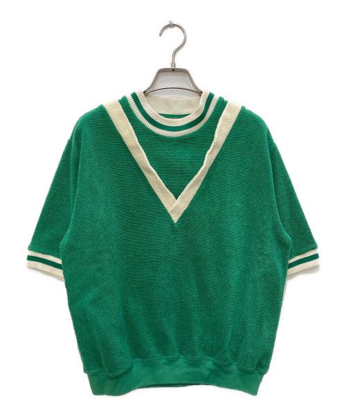 BURBERRY（バーバリー）BURBERRY (バーバリー) パイルカットソー グリーン サイズ:Ⅿの古着・服飾アイテム