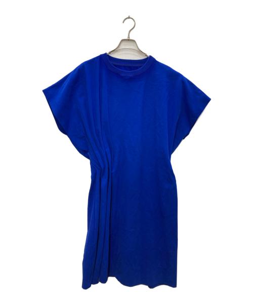 Maison Margiela（メゾンマルジェラ）Maison Margiela (メゾンマルジェラ) ギャザーデザインワンピース ブルー サイズ:40の古着・服飾アイテム